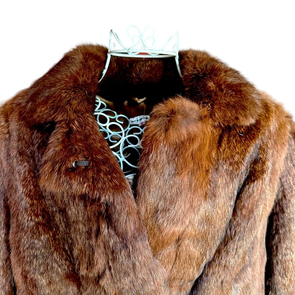 Authentic Unbranded Rabbit Fur Coat - Picture 4 of 6